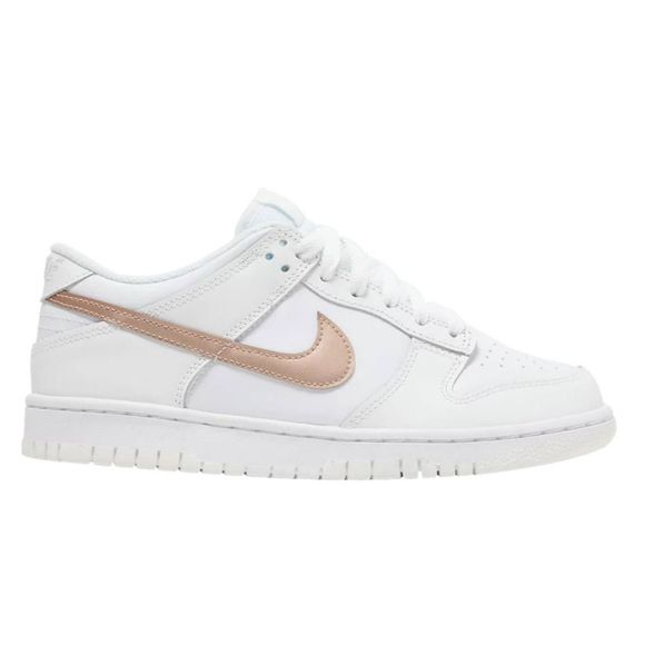 Nike Shoes - NIKE Dunk Low 'White Metallic Bronze' Sneakers Size 7